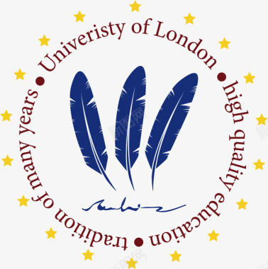 英文羽毛商学院logo矢量图图标图标