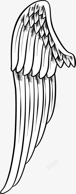 羽毛丰满卡通天使之翼矢量图素材