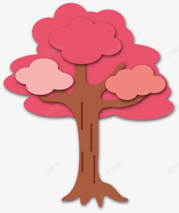 扁平化风格剪纸风树木png免抠素材_88icon https://88icon.com 剪纸风格 时尚花卉 植物 花卉 花朵 花环 花边设计 观赏