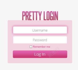 粉色UI登录框素材