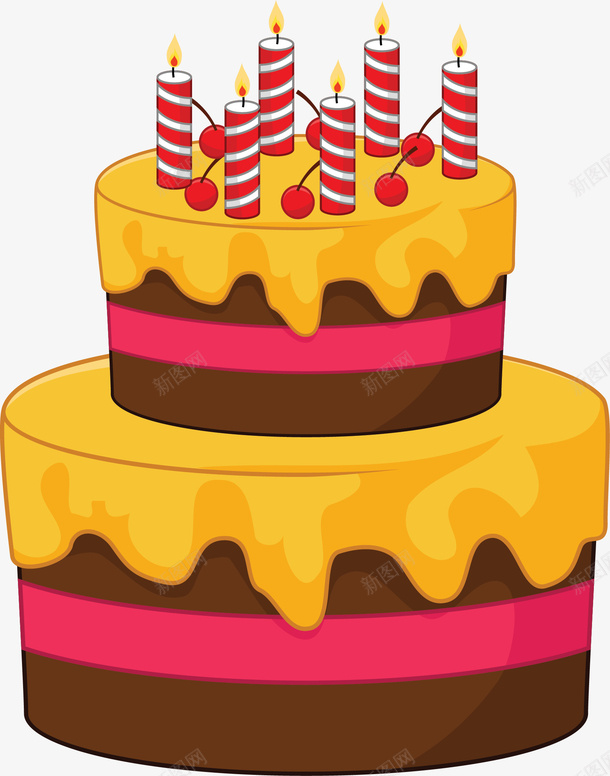 可爱卡通双层巨型蛋糕矢量图ai免抠素材_88icon https://88icon.com 卡通 双层蛋糕 可爱 巨型蛋糕 生日蛋糕 蛋糕 矢量图