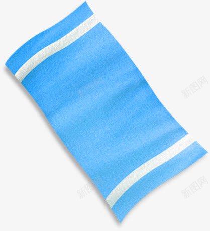 蓝色白条毛巾png免抠素材_88icon https://88icon.com 毛巾 白条 蓝色