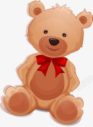 手绘棕色熊头像卡通可爱小熊高清图片