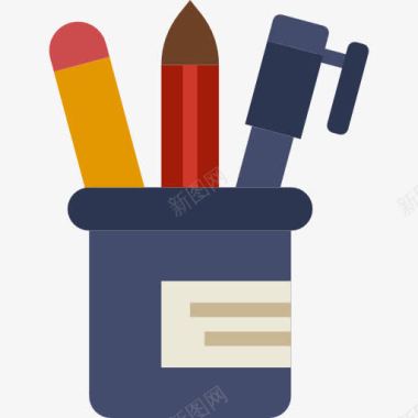 彩色铅笔背景铅笔盒图标图标