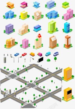 建筑平面图城市3D模型高清图片