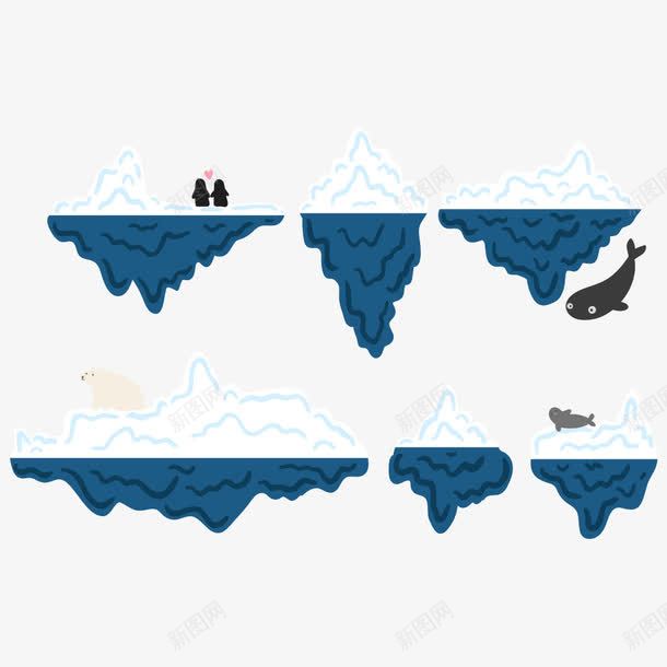 冰山png免抠素材_88icon https://88icon.com 企鹅 冰 冰山 冰锥 北极 卡通冰锥