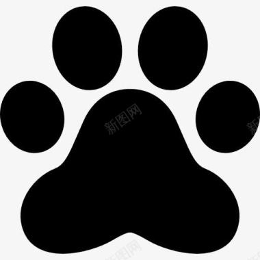 彩绘宠物爪印图标图标