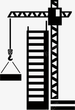 昆虫黑白高空作业图标图标