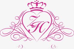 婚礼皇冠爱心皇冠婚礼logo图标高清图片