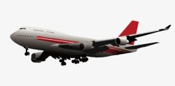空中客机3D立体红白颜色客运飞机高清图片
