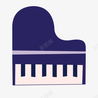 灰色桥梁灰色扁平化钢琴元素矢量图图标图标