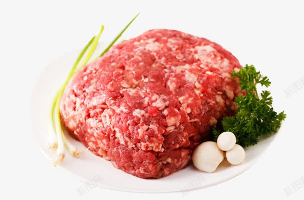 瘦肉馅png免抠素材_88icon https://88icon.com 小葱 牛肉 瘦肉 肉馅 蒜 西兰花