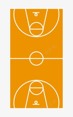 黄色篮球场素材