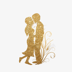 金色影子亲吻的男女高清图片