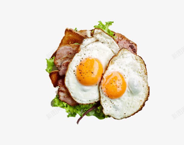 两个煎蛋和培根摄影png免抠素材_88icon https://88icon.com 培根 煎蛋 高清摄影图片 鸡蛋