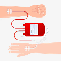 献血广告光荣献血手绘插画高清图片