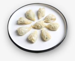 日式餐具一盘蒸饺高清图片