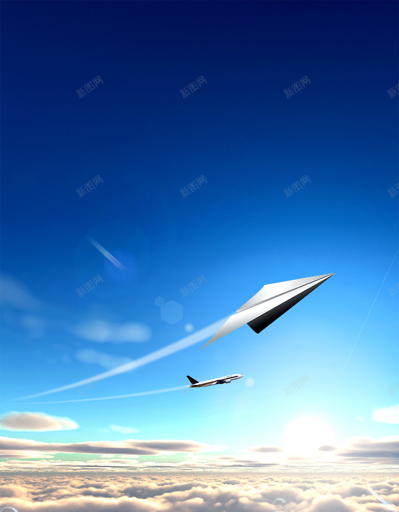 商务企业文化展板背景jpg设计背景_88icon https://88icon.com 云朵 企业 商务 展板 文化 标语 气泡 科幻 科技 蓝色 飞机