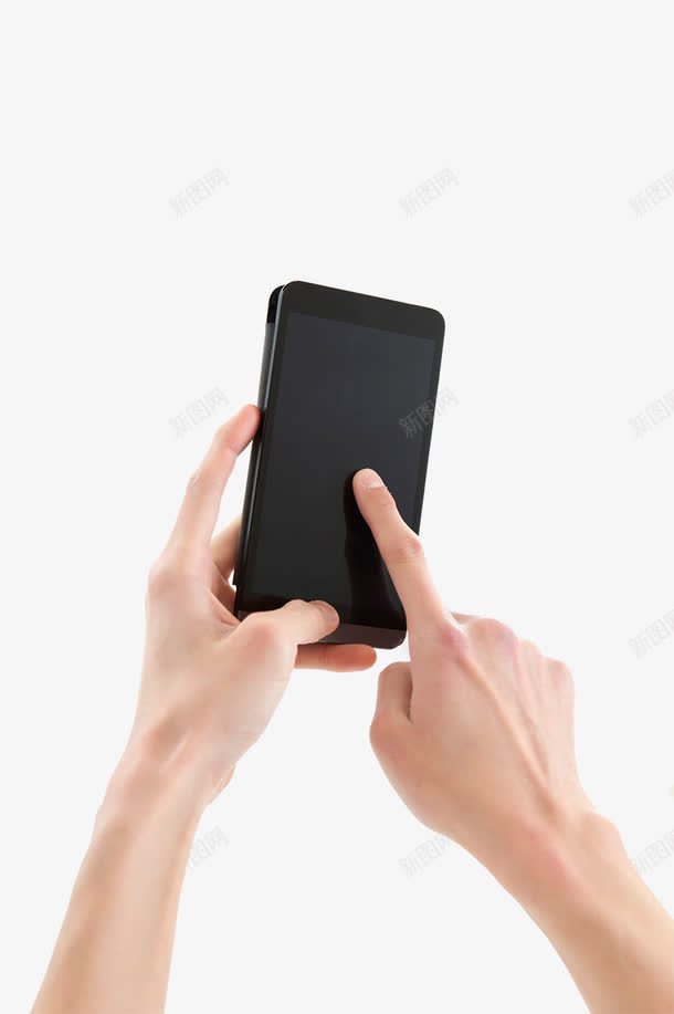 触控手机png免抠素材_88icon https://88icon.com 双手 手指 按压 智能手机