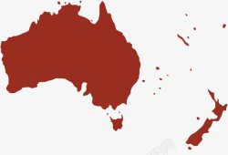 澳大利亚地图澳洲板块地图高清图片