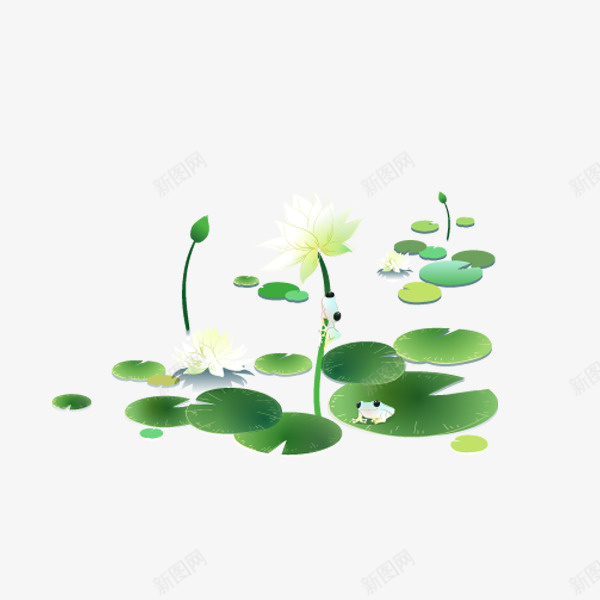 手绘卡通荷花荷叶png免抠素材_88icon https://88icon.com 半开荷花 手绘卡通 水 水墨 水墨玉兰花 红色 绿荷叶 荷叶 荷花 荷花苞 鱼