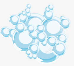 蓝白色反光的化学肥皂泡素材