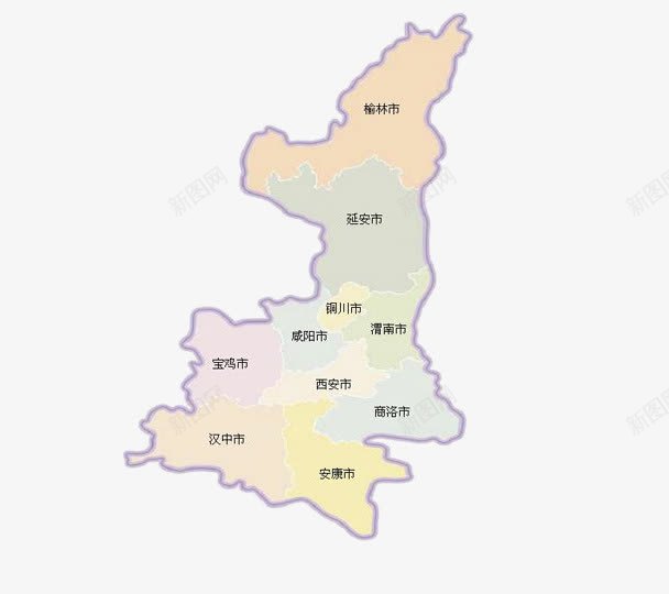 陕西地图省份png免抠素材_88icon https://88icon.com 国家地理 地图 地理 省份 陕西