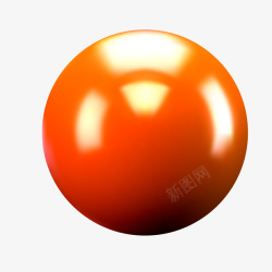 3D立体橙色彩球矢量图素材