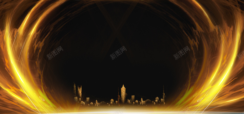 大气高端金色黑金海报展板背景图背景