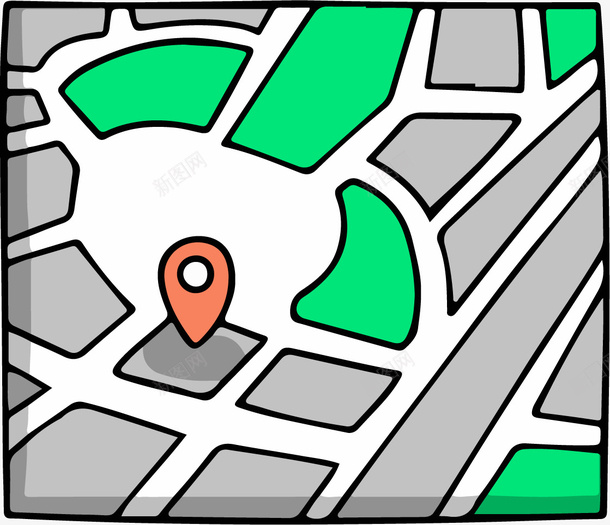 目的地地图矢量图ai免抠素材_88icon https://88icon.com GPS地图 GPS定位地图 卡通手绘 地图定位 定向越野地图 旅行地图 旅行路线 目的地地图 矢量图