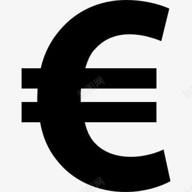现金欧元符号图标图标