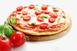 吃披萨水果蔬菜披萨高清图片