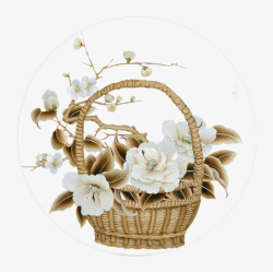 牡丹花免抠图素材一篮牡丹花的图高清图片