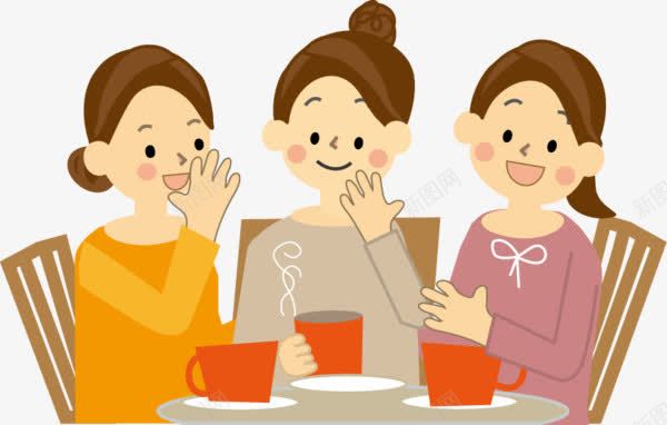 三个女人聚会png免抠素材_88icon https://88icon.com 三个女人一台戏 卡通人物 同事聚会 喝咖啡 喝茶 早安咖啡 聚会