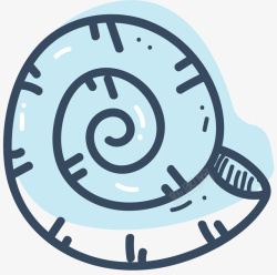 贝壳类圆形螺蛳海鲜矢量图高清图片