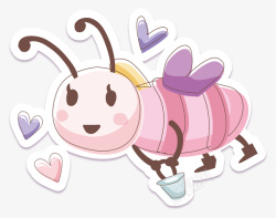 卡通可爱动物小蜜蜂素材