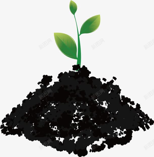 土堆上的幼苗png免抠素材_88icon https://88icon.com 关爱下一代 幼苗 植树造林 矢量素材 绿化环境