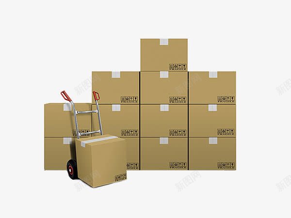 简洁风物流快递箱推车图png免抠素材_88icon https://88icon.com 中国邮政储蓄 快递 快递箱 推车 物流 邮政