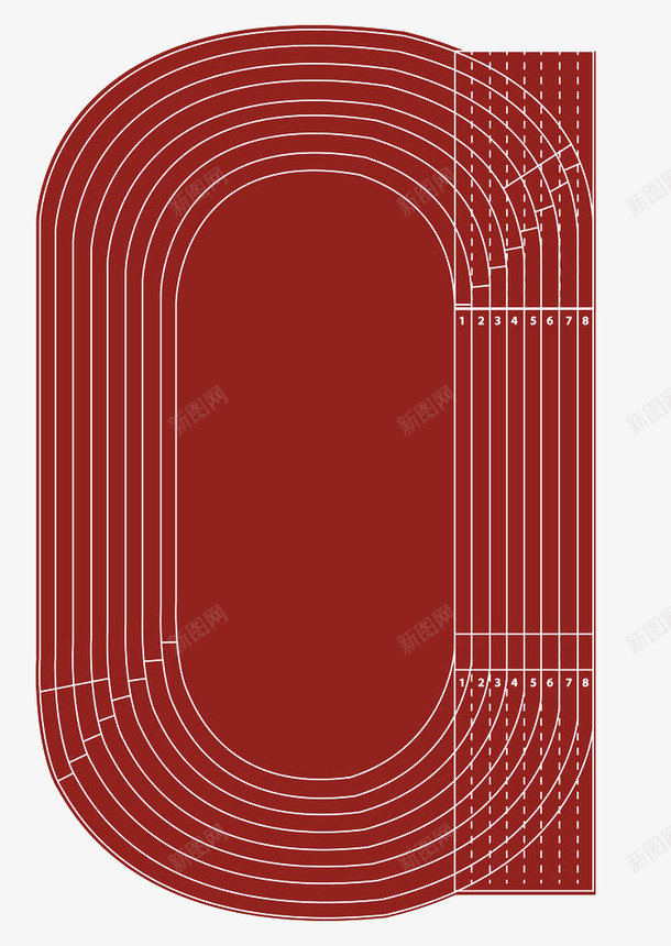 手绘红色跑道png免抠素材_88icon https://88icon.com 卡通手绘 地面 手绘 手绘跑道 比赛专用 红色跑道 赛道 跑道 过道