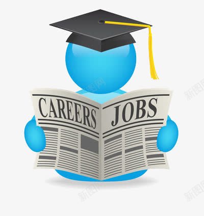 毕业生求职png免抠素材_88icon https://88icon.com 就业 找工作 毕业生 求职
