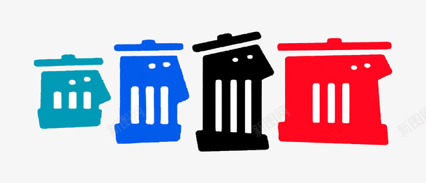 怕湿垃圾桶系列5图标图标