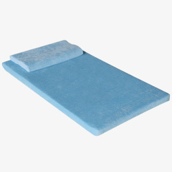 蓝色儿童海绵床垫素材