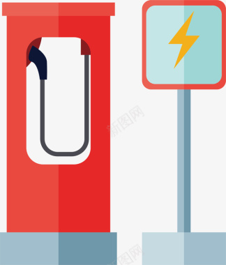 汽车logo新能源汽车充电桩图标图标