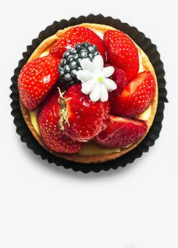 一盘子草莓蛋糕素材