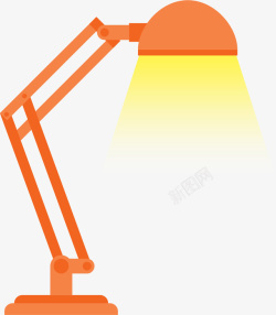 光线台灯橘色光线家用台灯高清图片