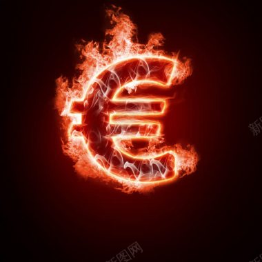 创意火焰货币符号背景