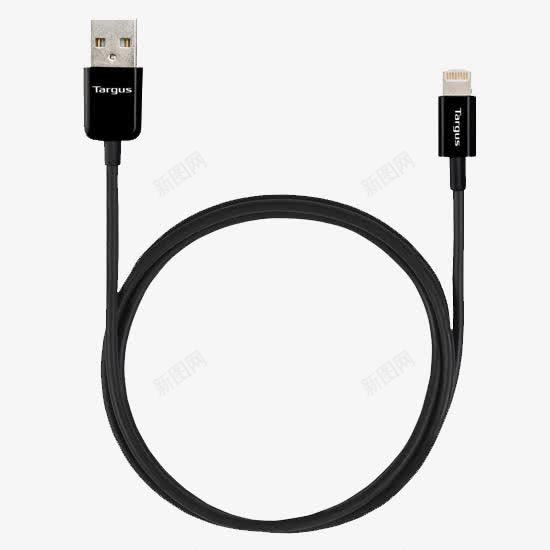 黑色的苹果充电线png免抠素材_88icon https://88icon.com 一卷 充电 充电线 数码产品 苹果充电线 黑色