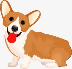 吐舌的小狗狗狗卡通狗高清图片