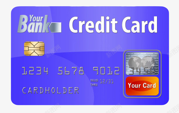 蓝色通用的银行信用卡png免抠素材_88icon https://88icon.com card credit 世界 付款 信用 信用卡 信贷 分期 贷记卡 通用 银行 非现金 额度