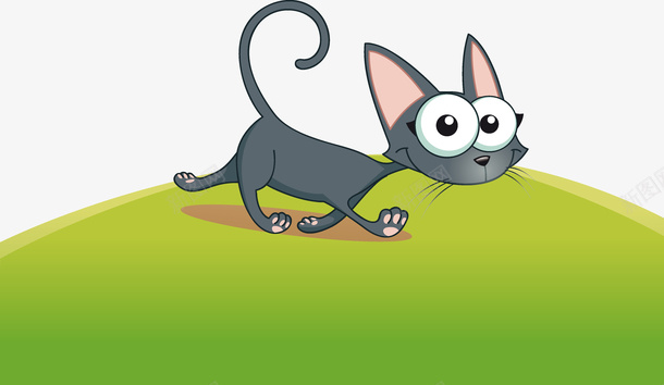 手绘卡通小猫绿地矢量图ai免抠素材_88icon https://88icon.com 动物 卡通小猫 大象 山崖 手绘小猫 树木 森林 沙漠 猫头鹰 绿地 老鹰 矢量图